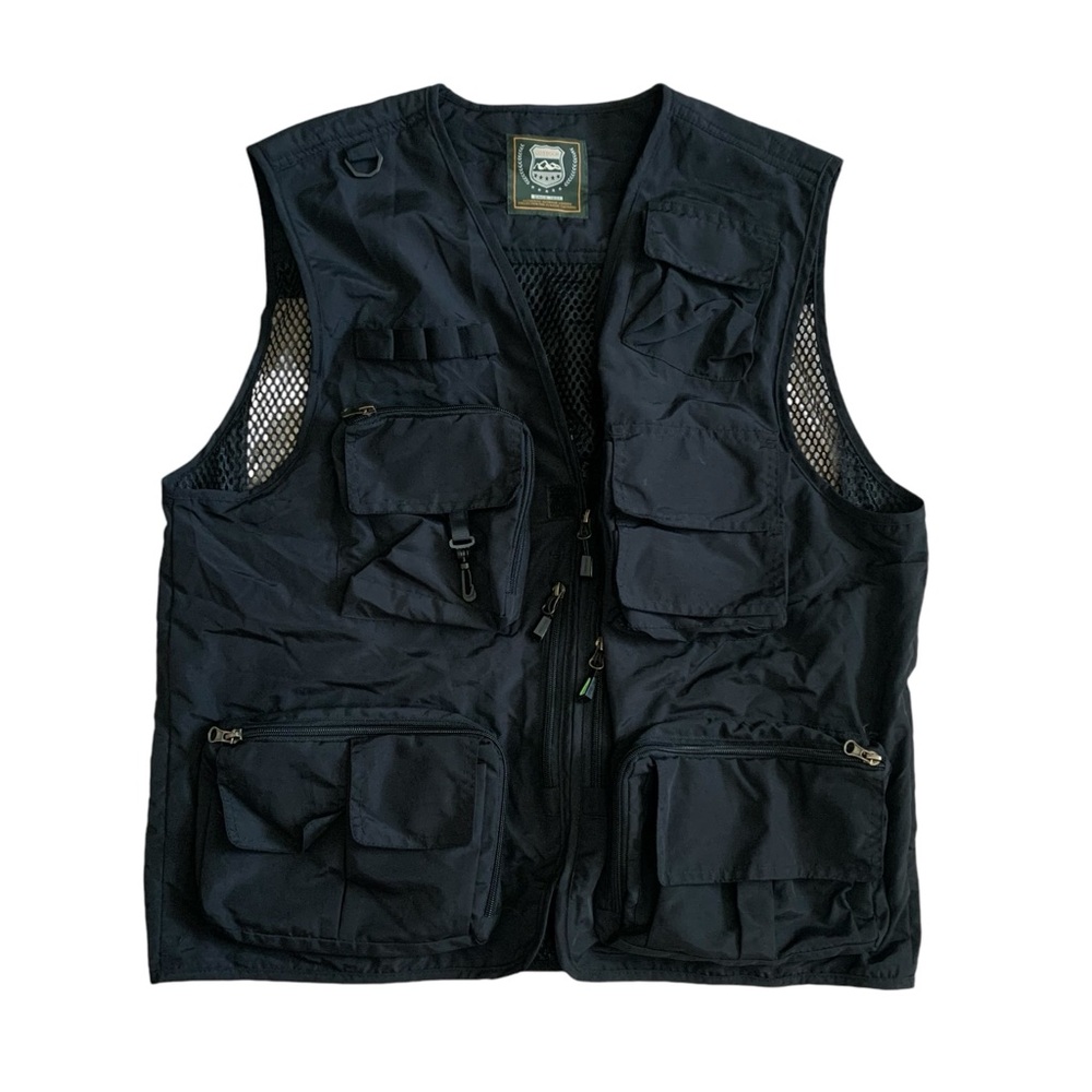 Fishing Vest Multi Pockets Zipper Lightweight Vest Photography Climbing Hiking